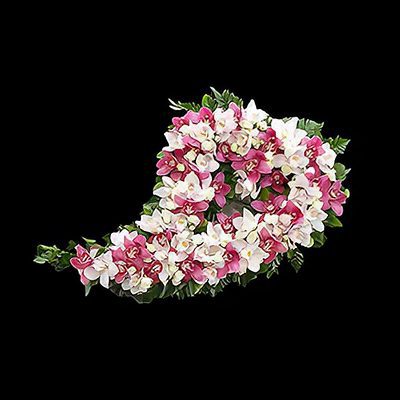 Inima/lacrima - Aranjament floral funerar F24