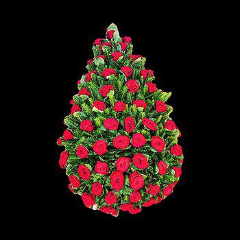 Trandafiri Rosii. Coroana funerara F24.