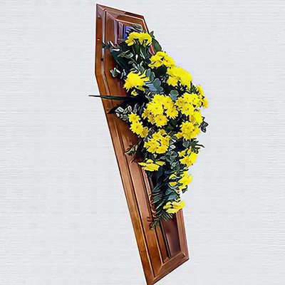 Buchet Sicriu Crizanteme Galbene