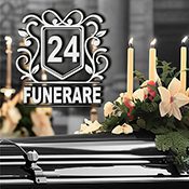 Sicriu, lumanari, aranjamente florale - pachet funerar complet F24