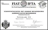 Certificare internationala pt echipa noastra - atat transport funerar cat si toate serviciile furnizate.